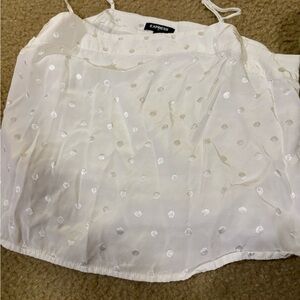 Express Ivory Polka Dot Camisole